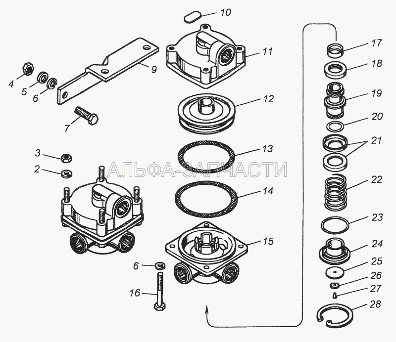 100-3518010-10 Клапан ускорительный (100-3514048 Заклепка) 